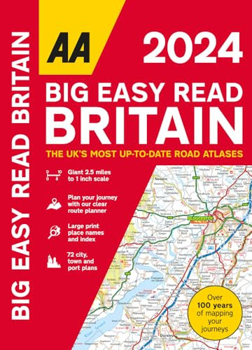 Aa Big Easy Read Atlas 2024 Britain (AA Road Map Britain)