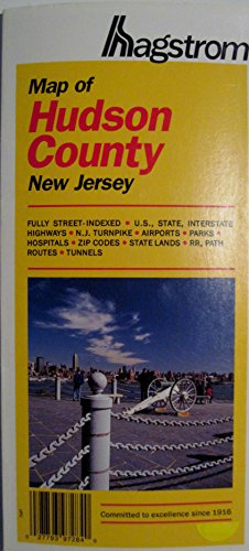 Map of Hudson County New Jersey