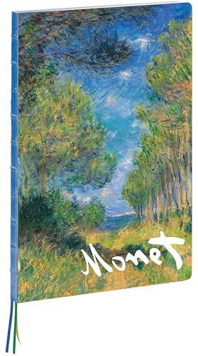 Pine Tree Path, Claude Monet A4 Notebook: Large Format Hardcover A4 Style Notebook with Special Features