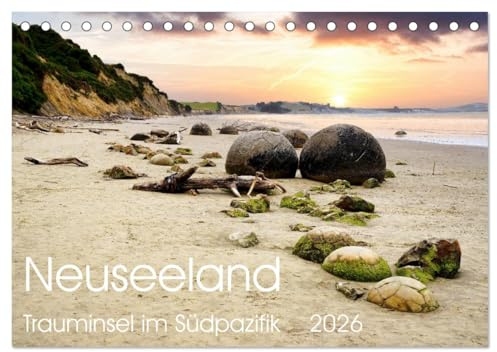 Neuseeland Trauminsel im Südpazifik (Tischkalender 2026 DIN A5 quer), CALVENDO Monatskalender: Erleben Sie die Neuseelands schönste Regionen auf der Nord- und Südinsel (CALVENDO Orte)