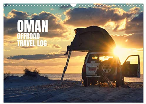 OMAN Offroad Travel Log (Wandkalender 2026 DIN A3 quer), CALVENDO Monatskalender: Offroad durch den Oman mit 4x4 Jeep und Dachzelt im Januar 2022. (CALVENDO Natur)