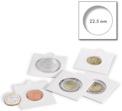 Leuchtturm (320198) Münzrähmchen selbstklebend, für Münzen bis 22,5 mm Ø, 25er-Pack