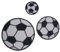 alles-meine.de GmbH 3-er Set Fußball Bügelbild Aufnäher Applikation Fussball Ball Tor Bälle Emblem - Fußballer Fußballspiel/Verein