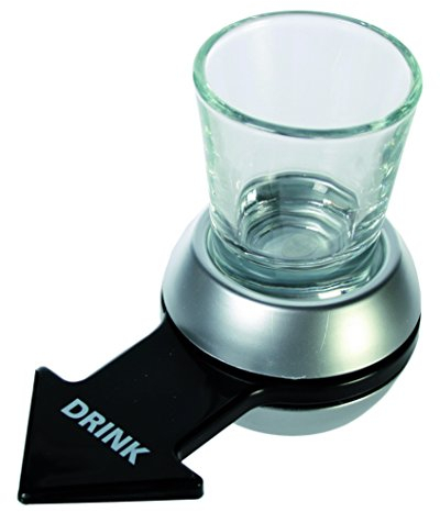 Out of the blue Trinkspiel, Pfeildrehen mit Shooter Glas und Basis, Pfeil für Circa 50 ml, 10.5 cm