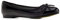 Flache Ballerinas für Damen und Junge Frauen mit flachem Blockabsatz und dekorativer Schleife - Loafer - TG104 – Große Auswahl an Farben und Ausführungen-Lack Schwarz-43 EU