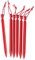 Msr - Mini Groundhog Stake Kit 6 Units, Red
