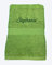 Krings Fashion Duschtuch 70 x 140 cm - Namen nach Wunsch auswählbar - Hochwertig Besticktes Handtuch - 100% Baumwolle - Einzigartiges Design - Apfelgrün - Stickfarbe wählbar