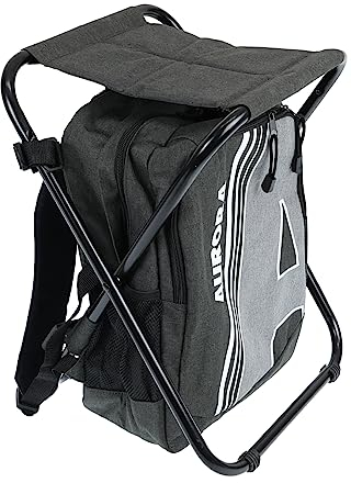 Aurora Outdoor Backpack - Rucksack mit Hocker - schwarz