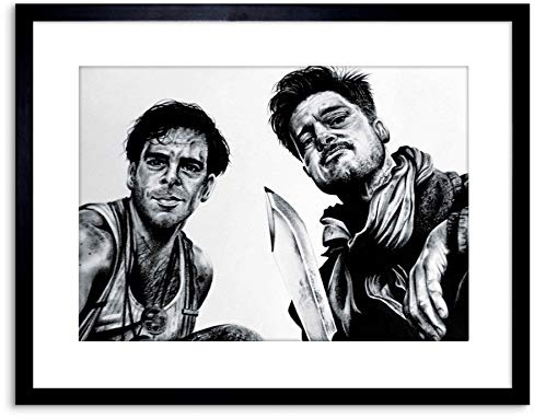Wee Blue Coo 9x7 '' INGLOURIOUS BASTERDS PITT MAGUIRE FRAMED ART PRINT PICTURE PHOTO F97X442