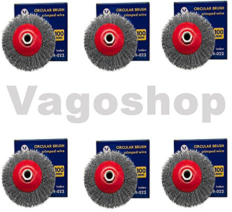 6x Kegelbürste Drahtbürste 100 mm M14 Bürste f. Flex oder Winkelschleifer