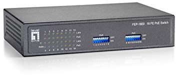 LevelOne Switch 16x FE PoE 90 W 16-Port Power over Ethernet