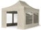 TOOLPORT Faltzelt Professional 3x4,5 m - mit 4 Seitenteilen (Panoramafenster) Faltpavillon ALU Pavillon Partyzelt Creme
