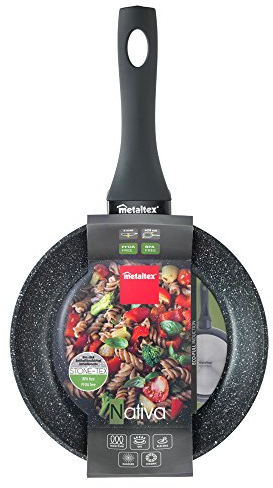 Metaltex NATIVA - Sartén Aluminio Forjado, 20 cm, antiadherente Stone-Tex, Full Induction válido para todo tipo de cocinas