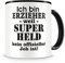 Samunshi® Erzieher Tasse mit Spruch Geschenk für Erzieher Mann Frau Kaffeetasse groß Lustige Tassen zum Geburtstag schwarz 300ml