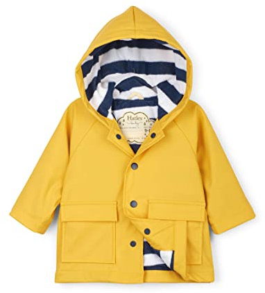 Hatley Printed Long Sleeve Raincoat Manteau Imperméable, Jaune (Yellow 700), 12-18 Mois (Taille Fabricant: 12M-18M) Bébé garçon