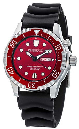 Riedenschild Herren Taucheruhr, 1000M, Citizen Kaliber 2S60, Helium Ventil, Leuchtindex, 2 Bänder, 1 Silikonarmband und 1 Edelstahlarmband