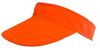 Wicked Costumes Adult Unisex Pub Golf Visor Hat Fancy Dress Accessory (Neon Orange)
