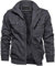 Veste Militaire Homme US Army Hiver Chaude Grande Taille de Travail Coton Polaire Légère Vintage Blouson Capuche Tactique Extérieure Cargo Décontractée Coupe-Vent Gris