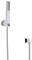 Milano Arvo Square Hand Shower Handset Wall Bracket Outlet Elbow - Chrome