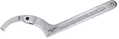 AB Tools-US Pro Adjustable Hook Wrench C Spanner 115mm – 175mm for Slotted Retaining Rings