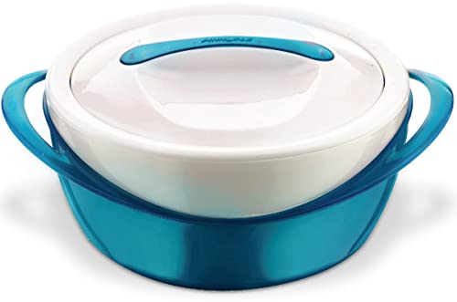 Pinnacle Large Insulated Casserole Dish with Lid 3.6 qt. Elegant Hot Pot Food Warmer/Cooler - Teal