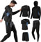 Superora Fitness Kleidung Set 5 stück männer Athletic Fitness Sport Anzug Blau EU M/Etikett XL