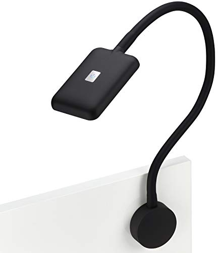 Junker Lighting LED Leseleuchte FIORE Möbelleuchte mit flexiblem Leuchtenarm und Touchsensor 12 V Caravanleuchte Bettleuchte ohne Trafo