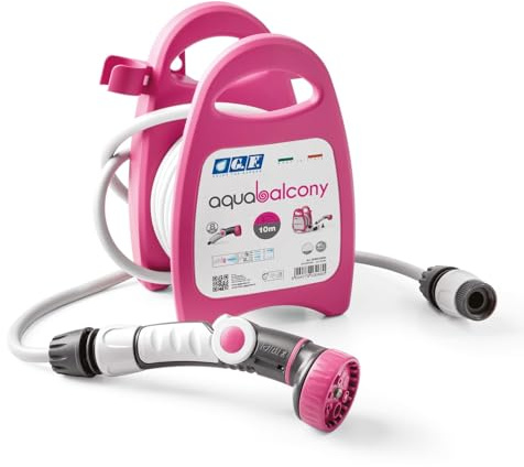 Pflanzen Kölle Aqua Balcony Schlauchtrommel mit 10 m Schlauch, Fuchsia
