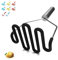 Potato Masher, Silicone Protect Body with Premuim Stainless Steel Non-Scratch Cookware for Smooth Mashed Potato Vegetables and Fruits Color Black by Jell-Cell