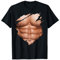 Chest Six Pack Abs Muscles Bodybuilder T-Shirt