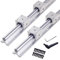 GooEquip SBR20 Linearführung 1200mm 2 x Linearschienen und 4 x Lagerblöcke, Linearschienenlänge 1200 mm Linearschienen für Maschinen und automatisierte Geräte