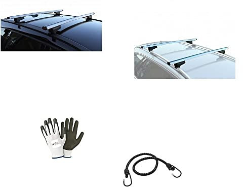 Compatible avec Citröen C4 Cactus 5P 2020 Barres de toit pour voiture 110 cm Paire de barres en aluminium avec rails aussi bien haut que bas