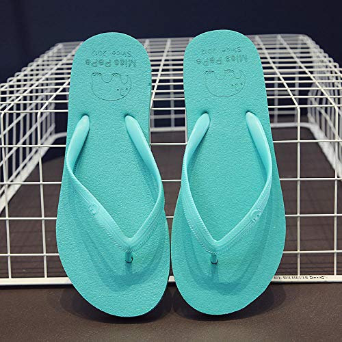 Hausschuhe Pantoletten Slipper Damen Herren Einfache Feste Farbe Bequeme Hausschuhe Frauen Mode Casual Wear Non-Slip Paar Flip-Flops Atmungs Strand-Green_39-40