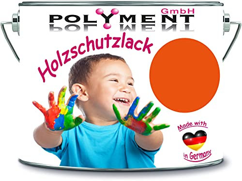 5 Liter Holzschutzlack Holzlack Holzlasur wetterbeständiger Langzeitschutz Wetterschutzfarbe Holzschutzfarbe (RAL 2004 Reinorange)