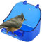 Vogel Badewanne Vogeltränke für Käfig Vogelbadebox Vogelbadewanne Vogelbox Papagei Badewanne Duschbox Vogelkäfig Zubehör Zubehör für kleine Vögel Kanarienvogel Wellensittich Papageien Crested Blau