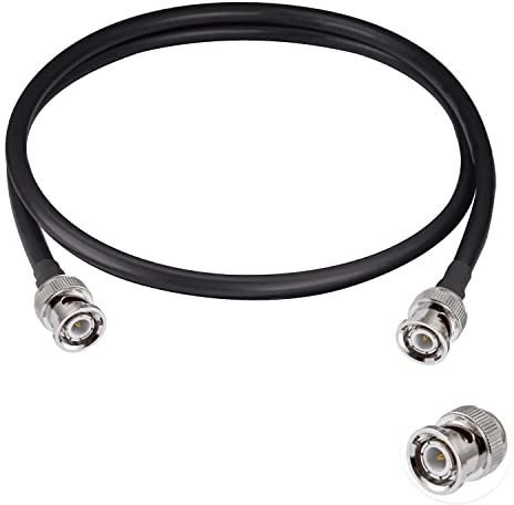 Vecys Cable BNC Macho a BNC Macho de 50 ohm Cable de Puente Coaxial RF RG58 3ft/1m Para Antenas RF y Equipos de Radioaficionado