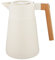 Thermoskanne Kaffeekannen Edelstahl 18/10, Vakuum Isolations, Grosse Kapazität, Mit Holzgriff, Thermosflasche Für Heißen Und Kalten Tee Kaffee, Isolierkanne, Für Home Office Hotel (Beige,1.5L)