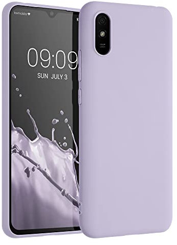 kwmobile Custodia Compatibile con Xiaomi Redmi 9A / 9AT Cover - Back Case per Smartphone in Silicone TPU - Protezione Gommata - lavanda