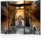 murando Raumteiler Foto Paravent Buddha 225x172 cm beidseitig auf Vlies-Leinwand bedruckt Trennwand Spanische Wand Sichtschutz Raumtrenner Design Wasserfall Landschaft Natur Spa Zen p-A-0034-z-c