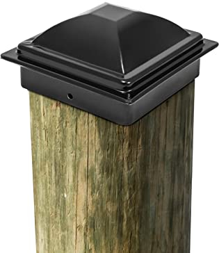 QWORK - 10,2 x 10,2 cm Zaunpfosten-Kappe, dekorative Flurkappen, 8 Stück