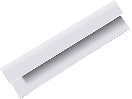 NRG 2.6m Long 10mm Thick End Cap Trim Silver for Bathroom Shower Wall Panels Cladding 'U' Profile-White