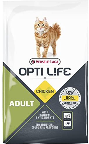 VERSELE LAGA - Trockenfutter Katzen Opti Life Adult - Futter für Erwachsene Katzen - Ohne Getreide - Mit Huhn - 7,5kg