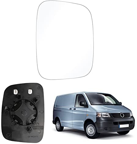 Spiegelglas Ersatz für VW T5 Caddy, Außenspiegel rechts beheizbar Ersatzspiegelglas kompatibel mit T5 2003-2009, Spiegel Glas kompatibel mit Caddy 2004-2015 (Rechts)