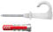 fischer 564170 Round, Set aus 25 Rundhaken-Schrauben und DuoPower, Spanplattenschrauben mit Haken, Flexible Schraubhaken zur Montage in zahlreichen Baustoffen EasyHook, Weiß, 6 x 30 Dübeln