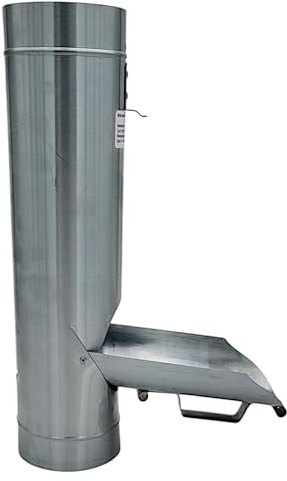 Zink Regenrohrklappe Wasserklappe für Fallrohre Titanzink ohne Sieb (80mm)