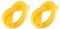 Tradineur - Confezione da 2 Churros per nuoto, galleggiante in schiuma, bastone galleggiante, tubo in schiuma, per piscina, spaghetti in schiuma, 6,5 x 150 cm, colore: giallo