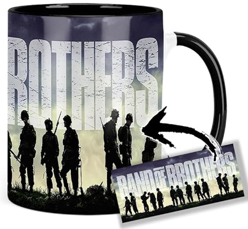 Band Of Brothers Tasse Innen & Henkel Schwarz Keramikbecher Mug