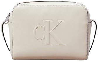 Calvin Klein Jeans Damen Sculpted Camera Bag Deboss K60K612726 Umhängetasche, Grau (Birch)