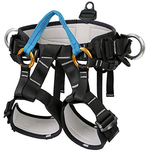 SwaYve Outdoor Tree Climbing Harness, Aerial Work Safety Belt, for Climbing Waist Harness Safety Rock Climbing Rappelling Equipment