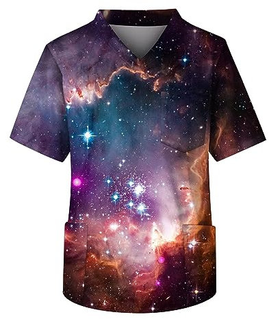 I Love My Girlfriend Shirt Herren Sweatshirt Glitzer Oberteile V-Ausschnitt Musterdruck Bunte Kasacks Pflege Kurzarm Schlupfhemd Mit Taschen Locker Kasackhemd Tunika Herren (Purple, 4XL)